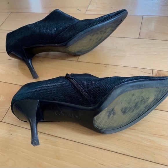 Calvin Klein Black Suede Booties - Picture 3 of 6